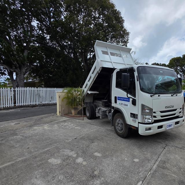White tipper truck